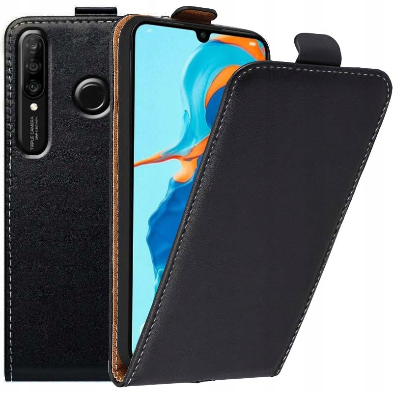Flip-case Für Huawei P30 Lite Flexi Schwarz + 9h Glas