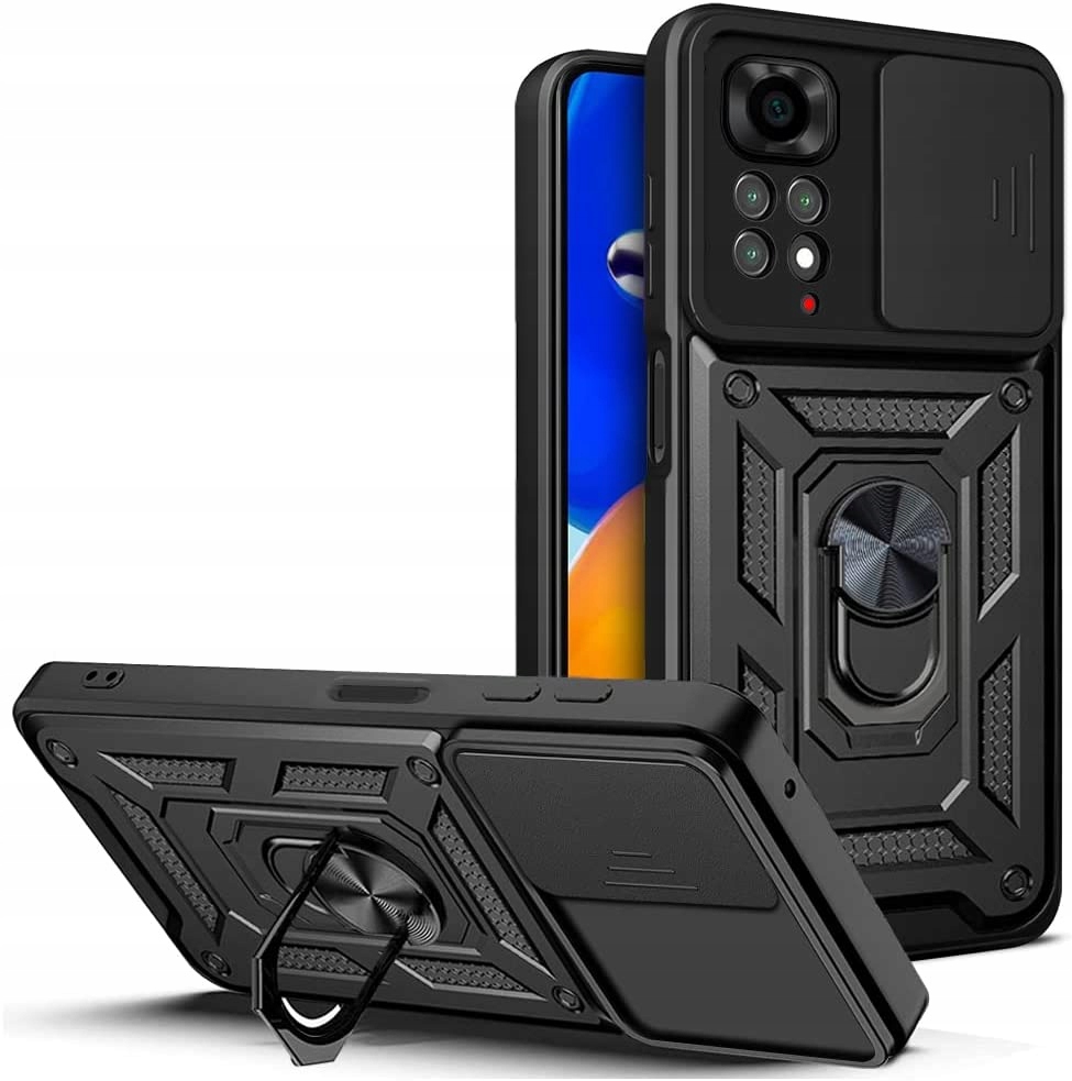 Schutzhülle Für Redmi Note 11 4g Schiebering-schutzhülle + 9h Glas