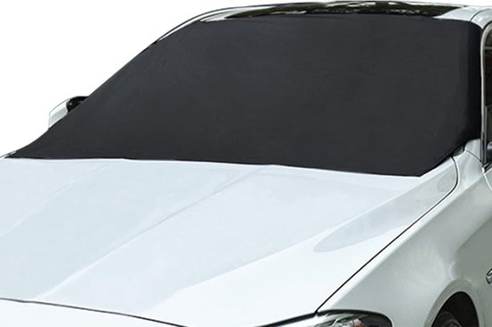 Windschutzscheibenabdeckung Fahrzeugschutzhülle Wetterschutz Magnetbefestigung 210 X 120 Cm Schwarz