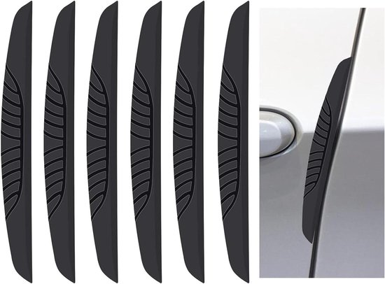 Türschutzleisten Fürs Auto – Türschoner – Kratzschutz – Flexibles Pvc-material – 6 Stück – Schwarz
