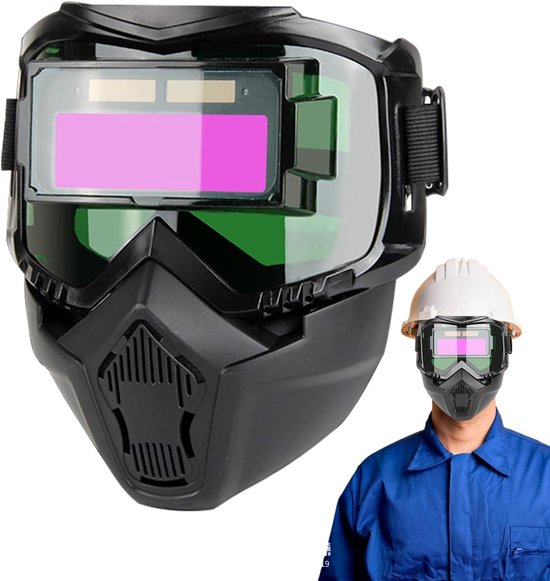 Automatischer Schweißhelm – Schweißerschutzmaske – Sicheres Schweißen Und Polieren – Automatische Skala – 30 X 20 X 13 Cm – Schwarz