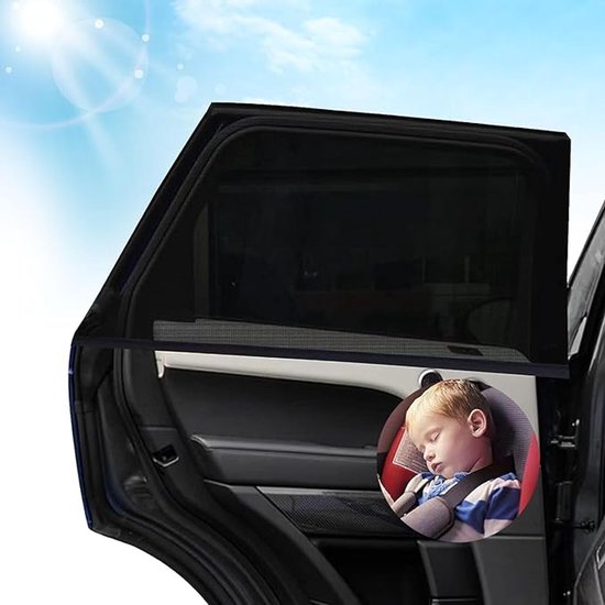 Sonnenschutz Fürs Auto (babyschale) 4 Teilig Uv Schutz Für Kinder Schwarz