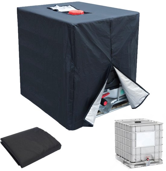 Dailygoods Ibc Tankabdeckung 420d 1000 Liter Uv Schutzabdeckung Wasserdicht Staubdicht 120 X 100 X 116 Cm Wassertankabdeckung
