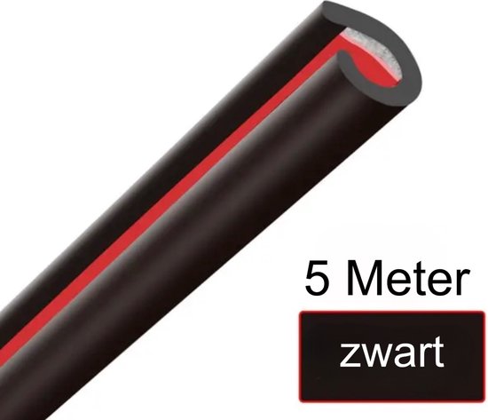Türschutzleiste Für Autos, Schwarz, Doppelseitig, 5 Meter