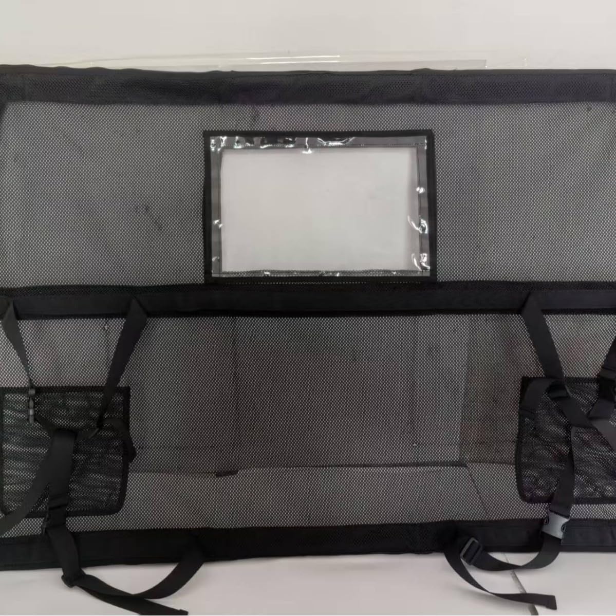 Hundegitter Für Suvs Und Limousinen, Sicherheitsnetz Für Den Beifahrersitz Mit Durchsichtigem Netzfenster, Trenngitter Für Den Rücksitz Auf Reisen, 1270 × 1070 × 81,5 Mm, Schwarz