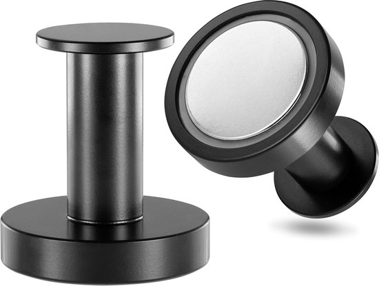 Runder, Schwarzer Magnethaken, Extra Stark, 2-teilig, Neodym-magnethaken, Zum Aufhängen Von Kleidung, Handtüchern Usw.