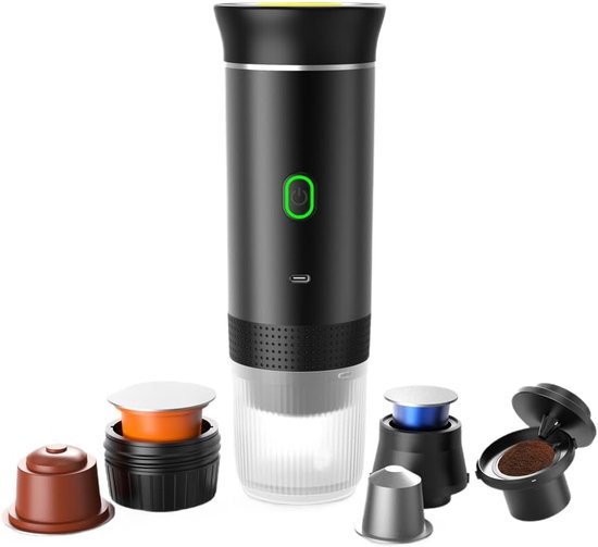 Kabellose, Tragbare Elektrische Kaffeemaschine – Usb-c, Selbstheizend, Wiederaufladbar – Schwarz
