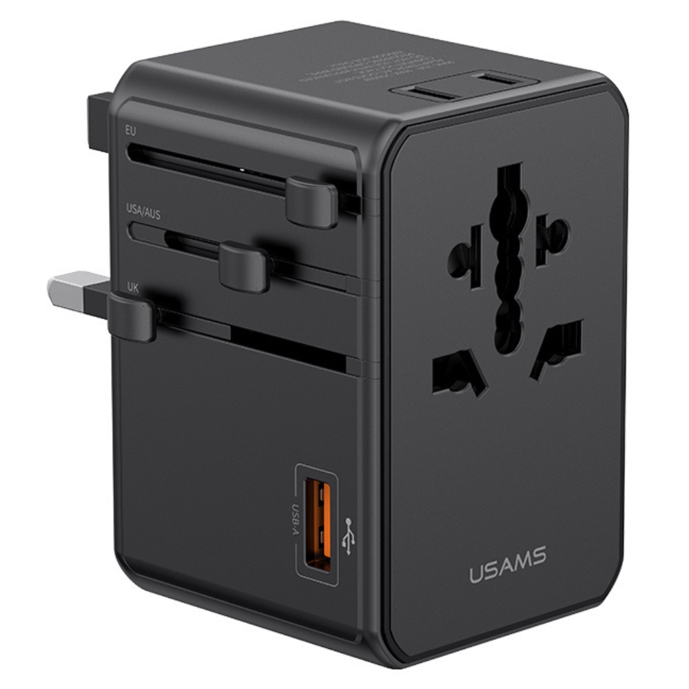 Usams 4-in-1 Universal-reiseladegerät T72 65w Us/au/eu/uk Schwarz