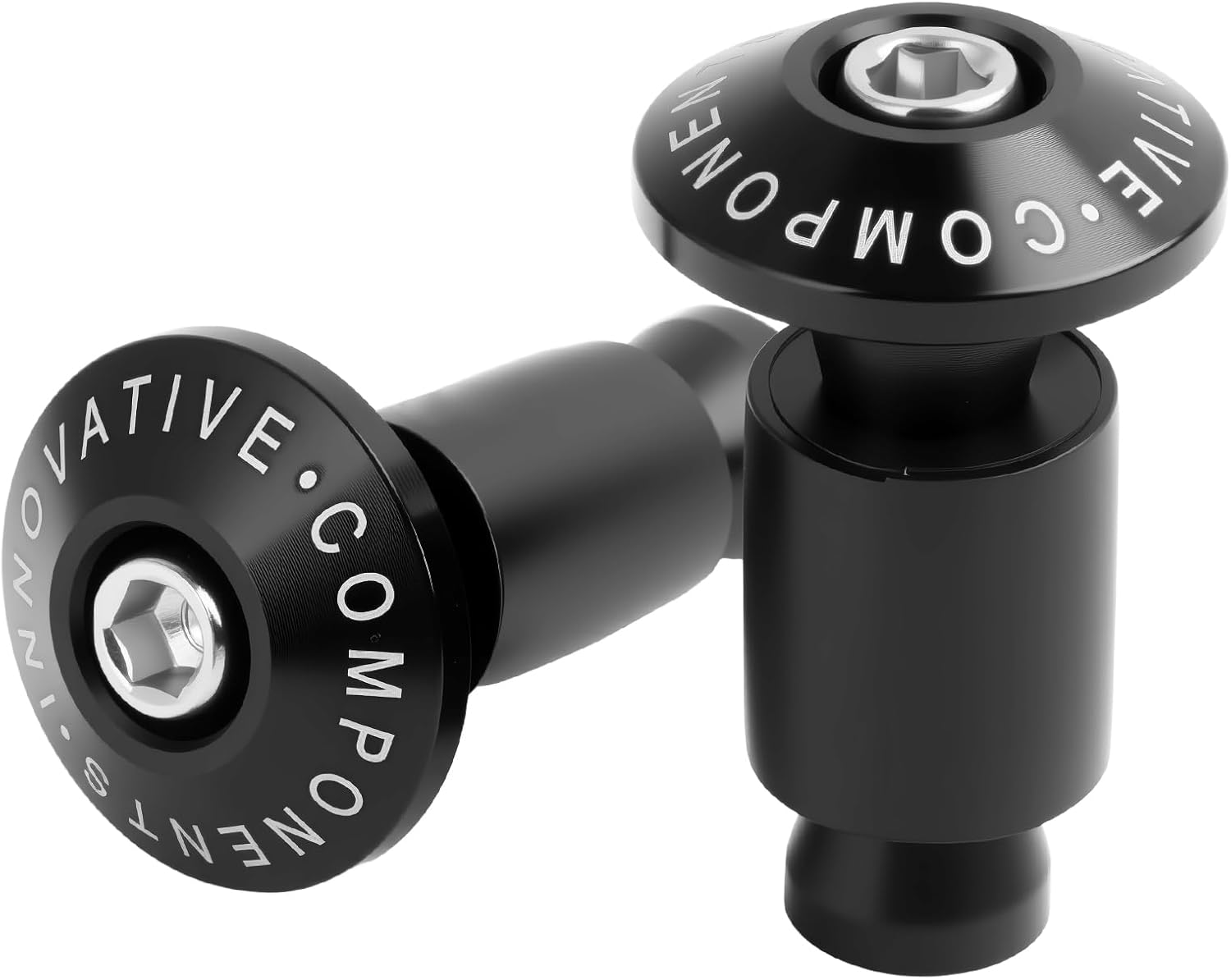 Hochwertige Motorrad-lenkerendkappen, Cnc-gefrästes Aluminium Für Universelle 22-mm-lenker (7/8"), Robuster Schutz, Einfache Montage, Schwarz – Zum Schutz Vor Vibrationen