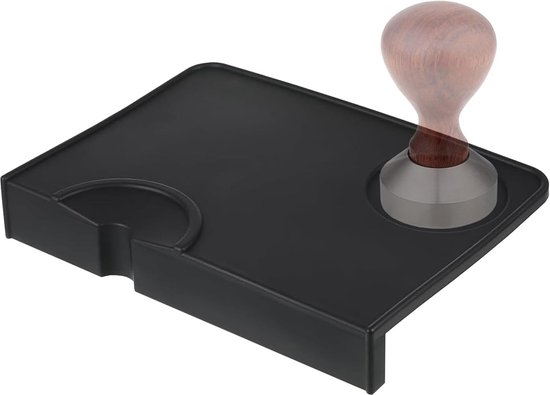 Kaffeetampermatte – Barista-zubehör – Espressozubereitung – Kantenschutz – 20,5 X 15 Cm – Schwarz
