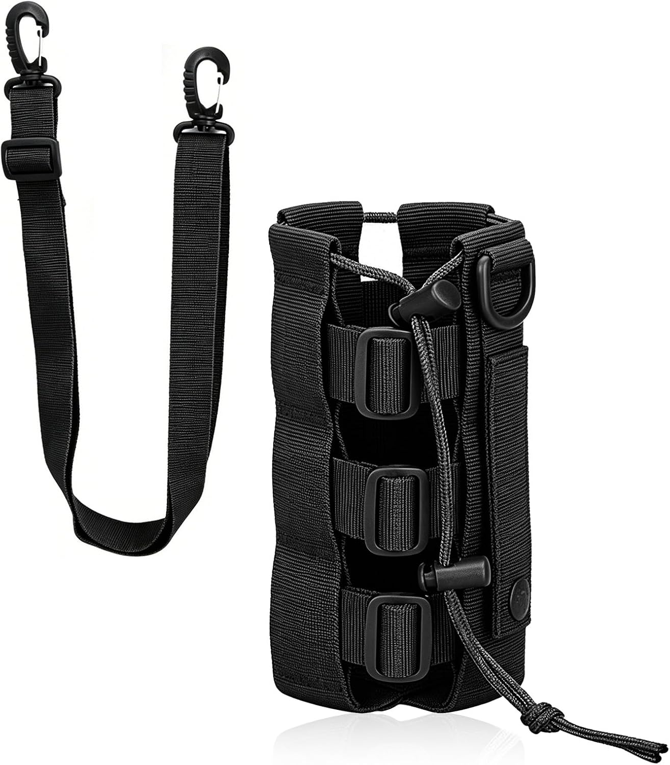 Flaschenhalter Mit Kordelzug Für Gürtel Und Rucksack Verstellbar, Aus Nylon, Geeignet Für Camping, Reisen Und Bergsteigen