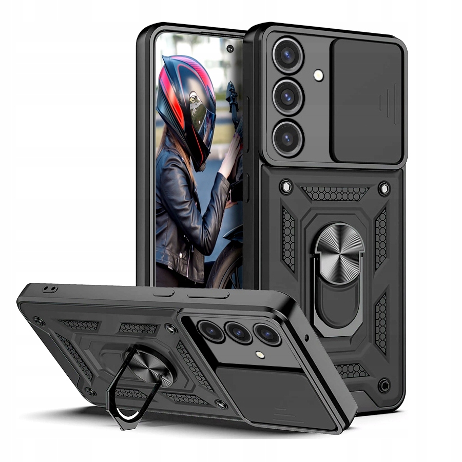 Schutzhülle Für Samsung Galaxy A17 5g Armor Slide Ring Verstärkt + 9h Glas