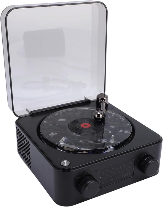 Retro-bluetooth-lautsprecher Tragbarer Bluetooth-lautsprecher Stereo-lautsprecher Mit Wasserwellen-effektbeleuchtung Und Zeitanzeige Im Für Und