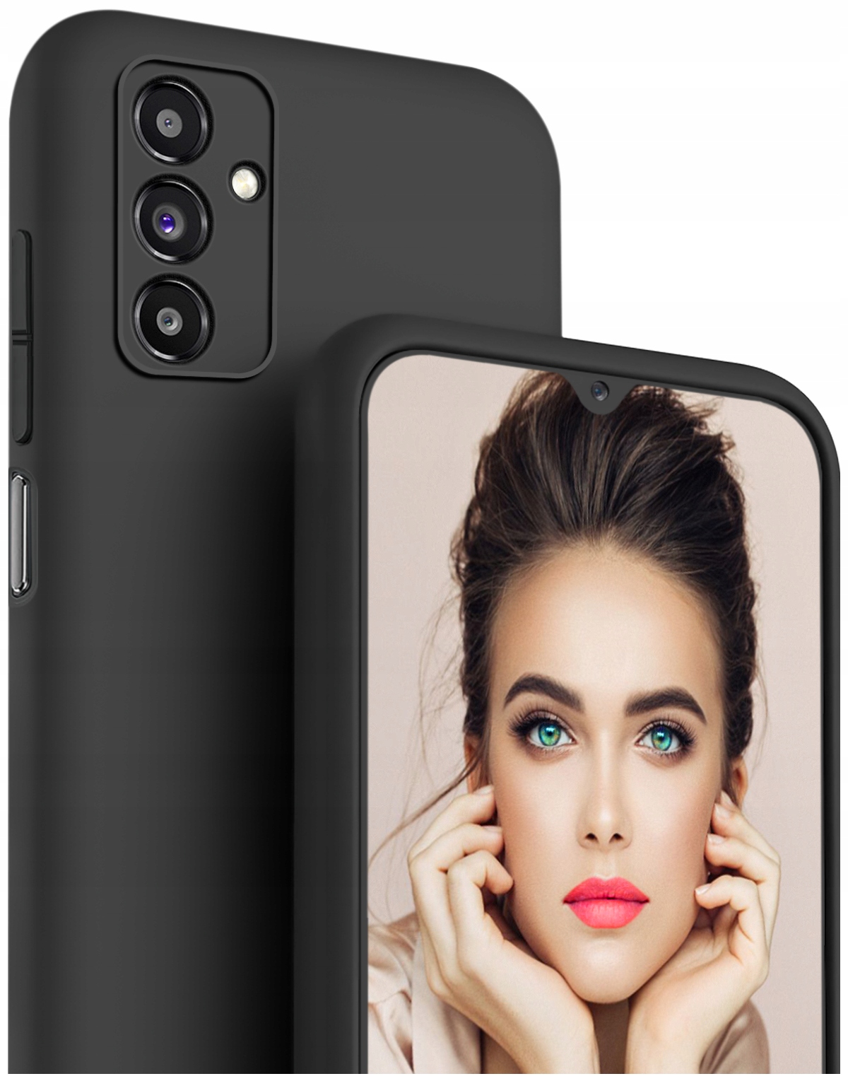 Weiche, Matte, Schwarze Slim-hülle Für Samsung Galaxy A14 4g/5g + Glas