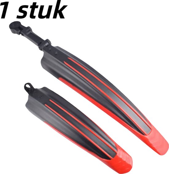 1-teiliger Fahrradschutzblech – Regendichter Rennradschutzblech – Universalgröße 20–26 Zoll Mit Verstärktem Hinterradschutzblech – Schwarz Und Rot