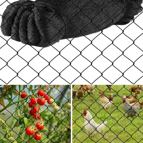 15 X 15 M Vogelschutznetz, Teichnetz, Feinmaschiges Vogelnetz, Vogelschutznetz, Schwarzes Volierennetz, Feinmaschiges Netz Für Obstbäume, Garten,