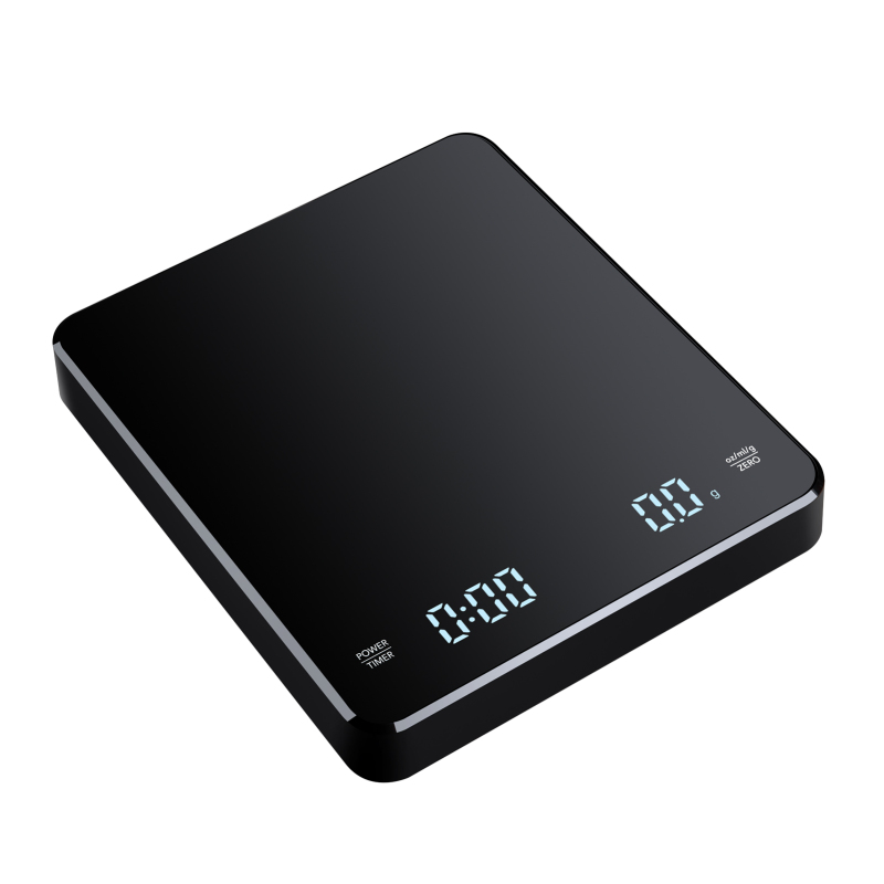 Digitale Kaffeewaage (3 Kg/0,1 G) Mit Timer Und Led-anzeige, Espressowaage, Wiederaufladbare Elektronische Küchenwaage, Misst Oz/ml/g, Hochpräzises Messwerkzeug