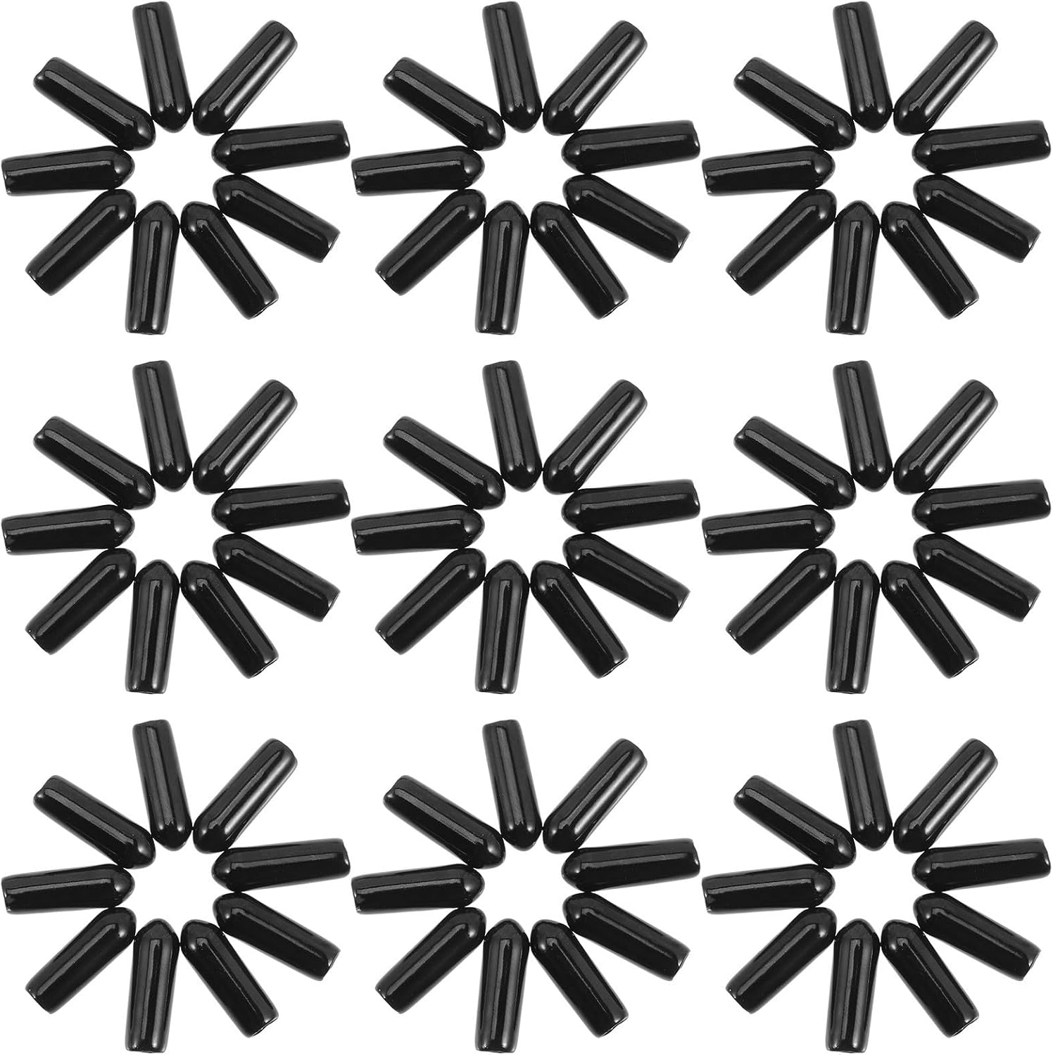 Packung Mit 500 Robusten Schwarzen Kunststoff-hakenstoppern Für Lochplatten, Geeignet Für 3-4 Mm Haken, Zur Befestigung Von Lochplatten