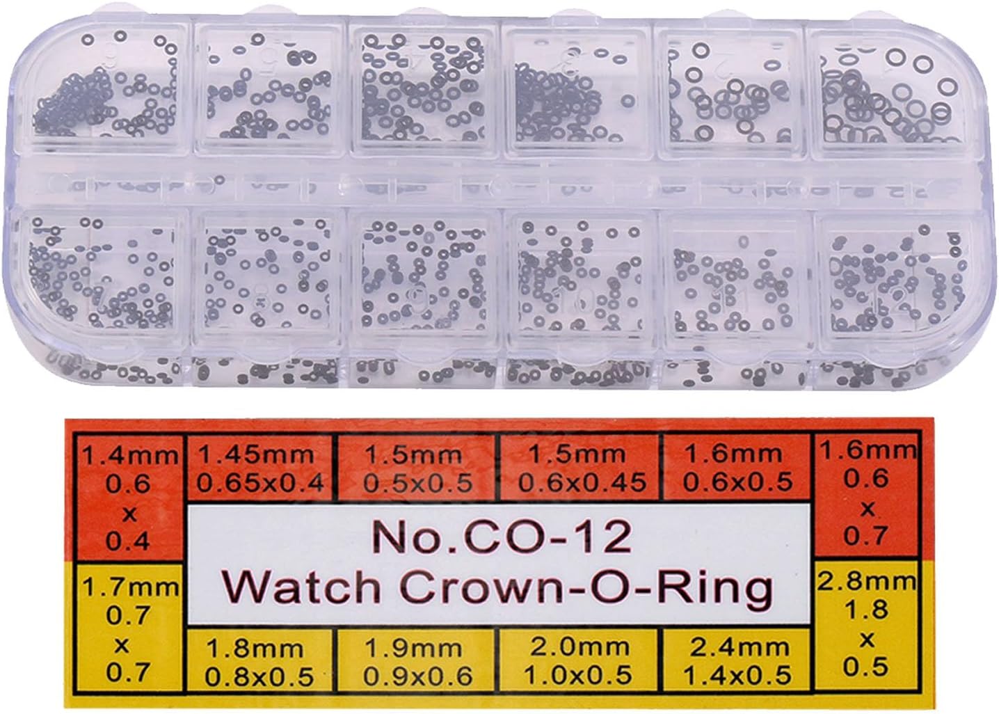 Gummi-o-ringe, 12 Verschiedene Größen, Kleine Krone, O-ring-set Für Uhrenreparaturen Und Mechanische Geräte Mit Aufbewahrungsbox