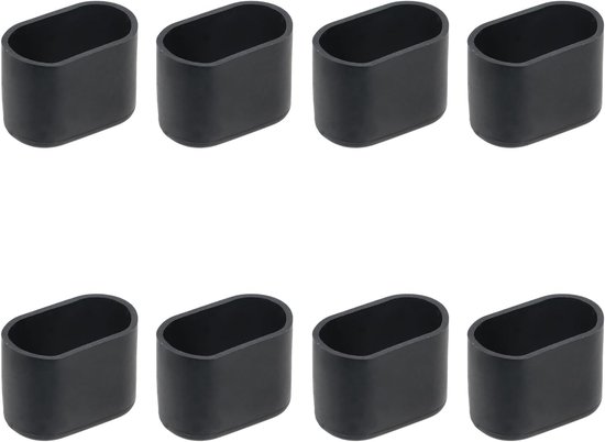 Schwarze, Ovale Stuhlbeinkappen, 20 Mm × 40 Mm Große Pvc-möbelgleiter, Rutschfeste Bodenschoner Für Tische, Stühle Und Möbel – Kratzfester Bodenschutz