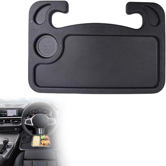 Allecto Plus – Multifunktionaler Lenkrad-ablagetisch Fürs Auto – Tragbarer Laptop-tisch – Schwarz – Hohe Qualität