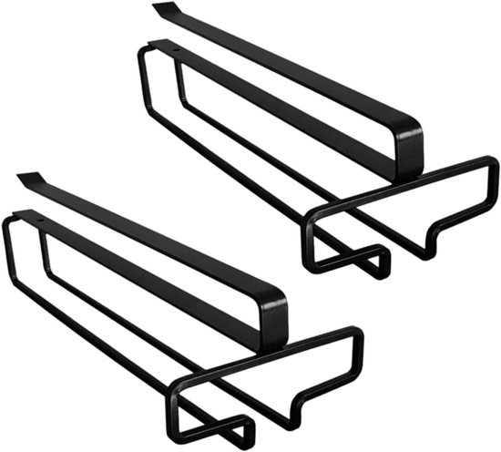 Weinglashalter Set 2 Teiliges Weinglasregal Zur Aufbewahrung Von Weingläsern Glasaufhänger, Einfache Montage Glashalter Für Bar Und Küche Schwarz