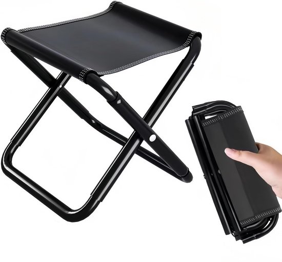 Klappbarer Jagdhocker Leichter Mini-stuhl Kleiner Tragbarer Klappstuhl Mit Reißverschlusstasche Für Reisen Angeln Wandern Grillen Strand Schwarz