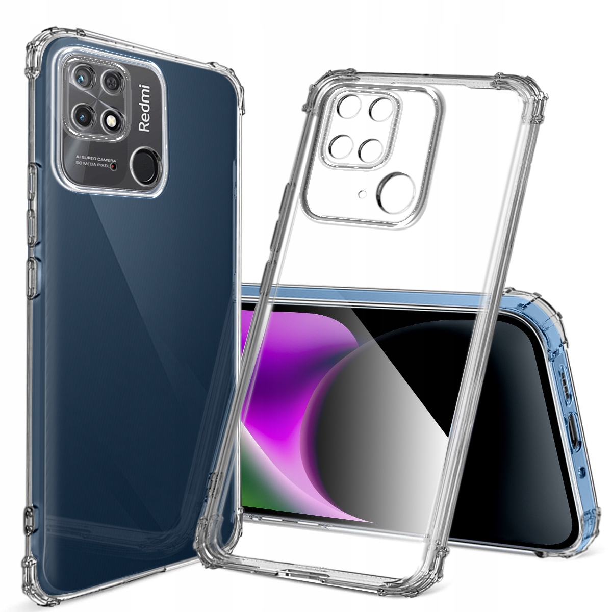 Schutzhülle Für Xiaomi Redmi 10c Armor Back Anti Shock Case Slim + Glass