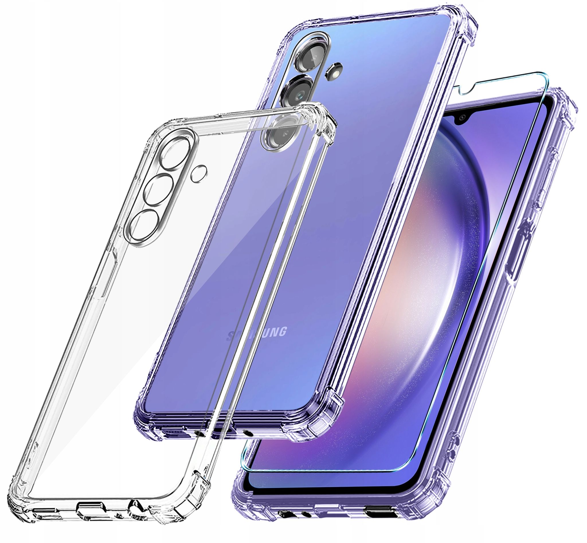 Schutzhülle Für Samsung Galaxy A14 5g, Stoßfest, Rückseite Aus Panzerglas