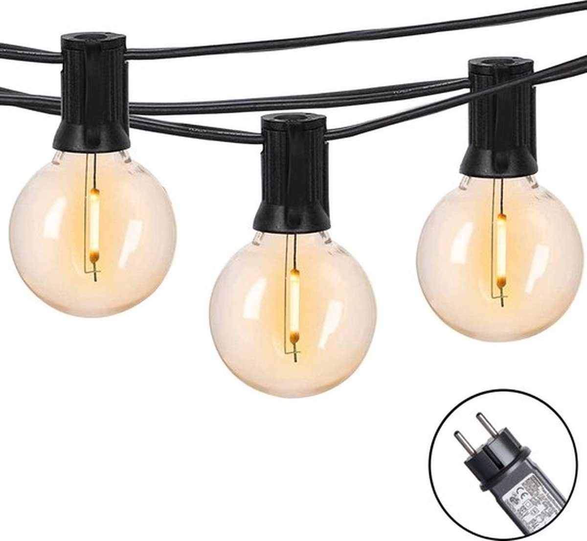 Lichterkette Für Den Außenbereich – Glühfaden – 25 Led-lampen – 10 Meter – Gartenbeleuchtung – Partybeleuchtung – Lichterkette – Lichterkette – Festliche Beleuchtung