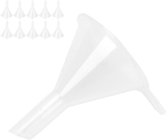 Set Mit 30 Mini Kunststofftrichtern (31 Mm) Transparent, Zum Nachfüllen Von Flaschen, Reiseflaschen, Ölen Und Kosmetika