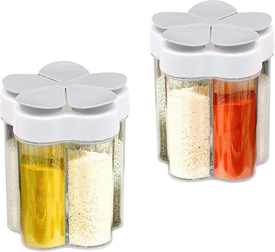 Gewürzstreuer Für Campingausflüge – Transparente Gewürzgläser Für Salz Und Pfeffer – Für Zuhause Und Zum Grillen – 2 Stück