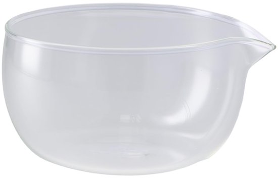 Dailygoody - Glasschale - Matcha-schale Mit Ausgießer - 350 Ml - Transparent - Schüssel Zum Mischen Von Fruchtsalaten - Geeignet Für Zuhause, Partys Und Desserts
