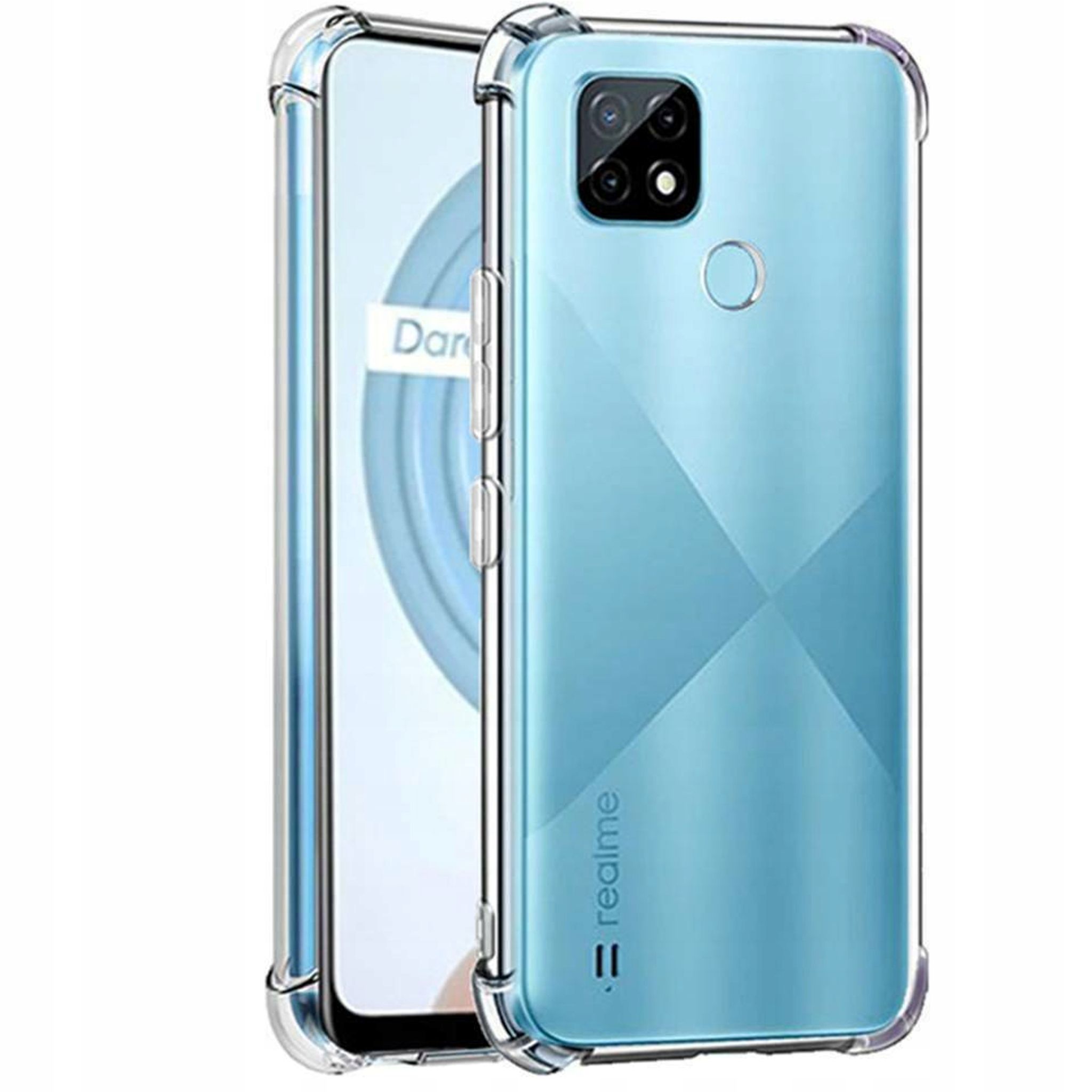 Flexible, Stoßfeste Hülle Für Realme C21 + 9h-schutzglas