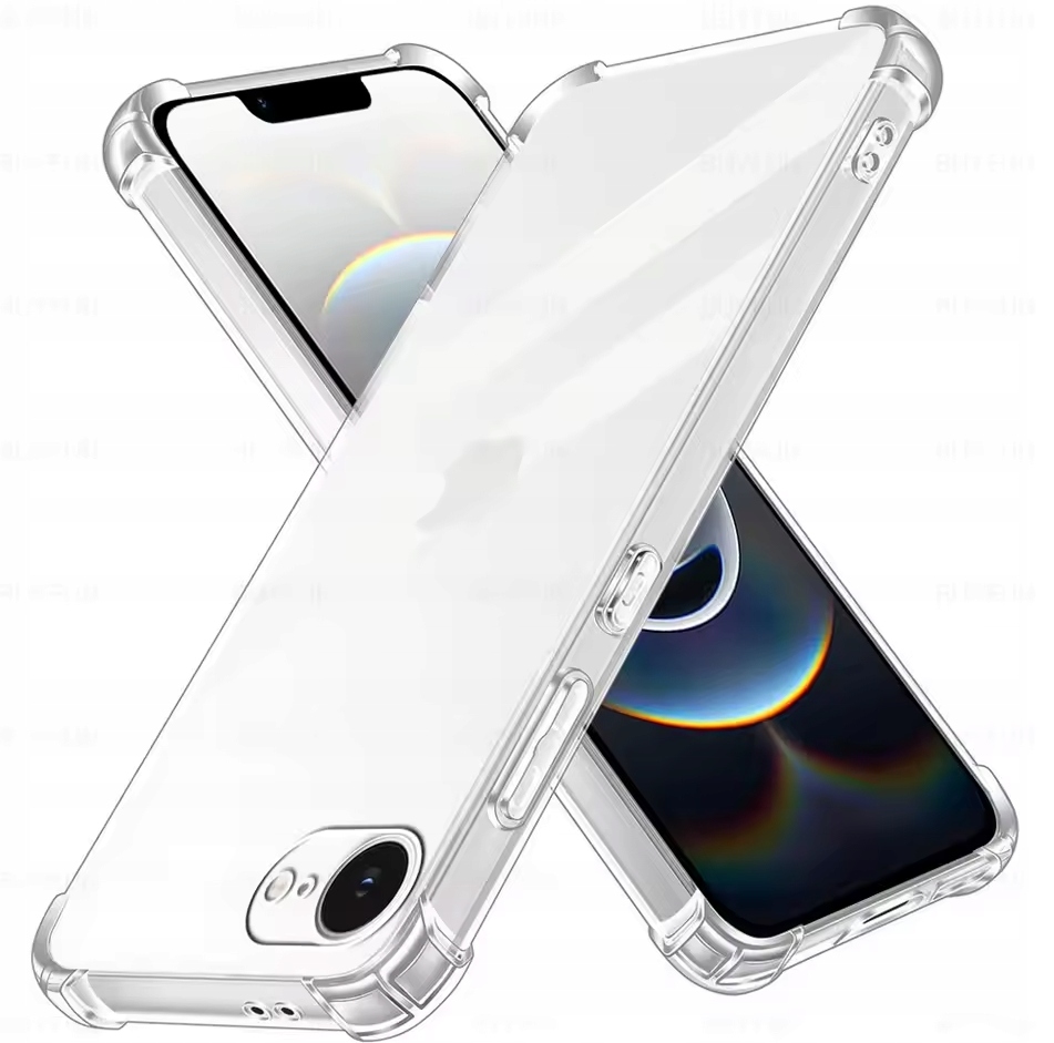 Stoßfeste Hülle Für Iphone 16e, Transparente Rückseite + Gehärtetes Glas