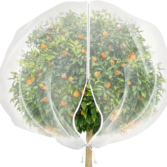 Großes Obstbaumnetz Obstbaumnetz Mit Reißverschluss Und Kordelzug 2,4 X 2,4 M Insekten Und Vogelschutznetz Transparent