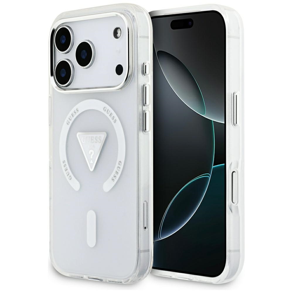 Guess Iml Gradient Triangle Logo Magsafe Hülle Für Iphone 17 Pro, Transparent