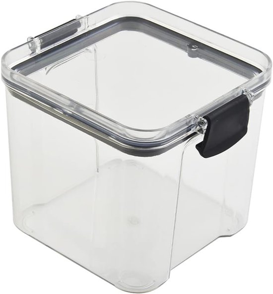 Set Mit 2 Luftdichten Vorratsdosen (700 Ml) Quadratische, Transparente Aufbewahrungsboxen Für Snacks, Gewürze, Süßigkeiten, Nüsse, Kaffee Und Tee