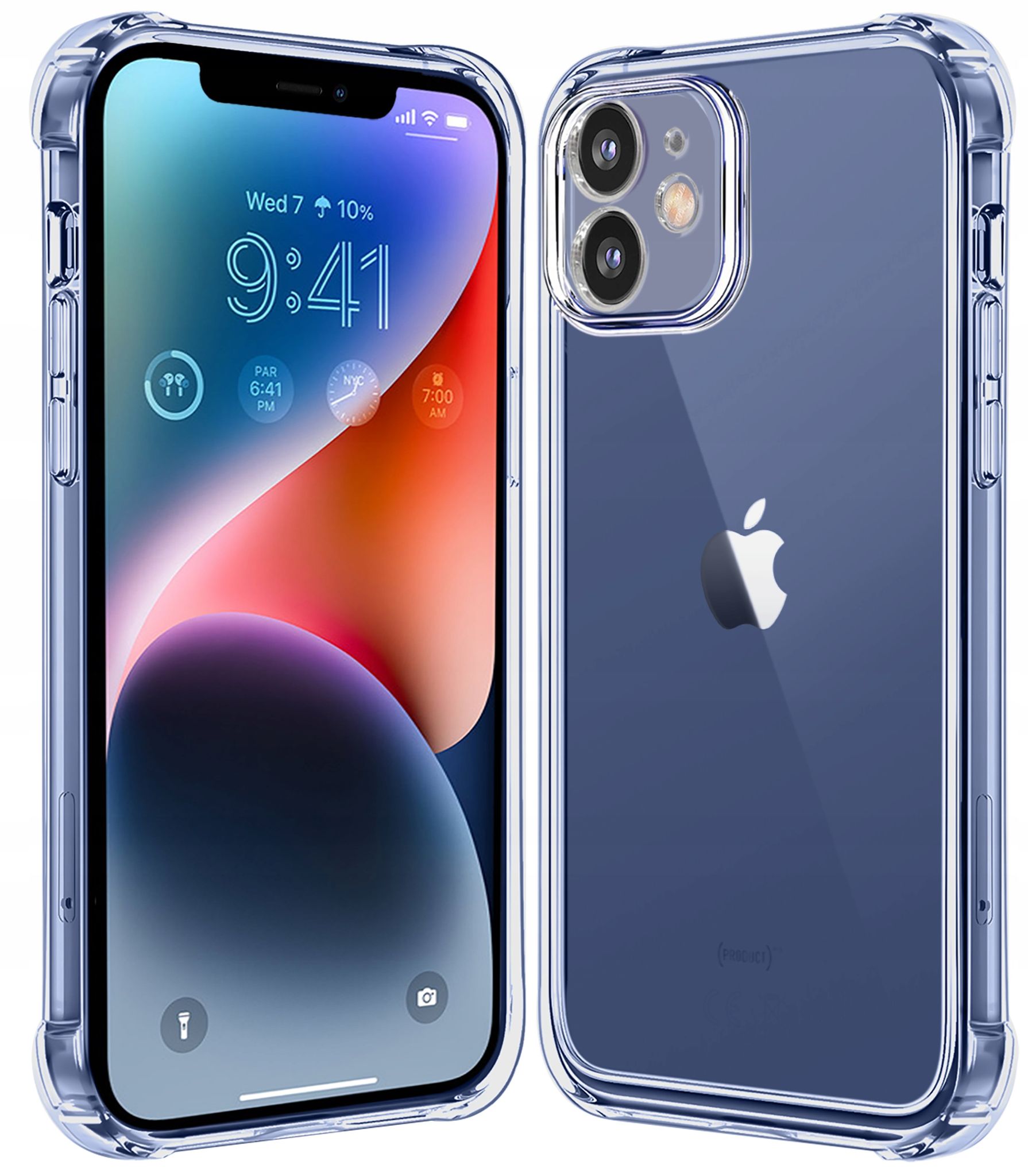 Schutzhülle Für Iphone 12 Pro Max: Stoßfeste, Transparente Hülle Mit Panzerrückseite Und 9h-glas