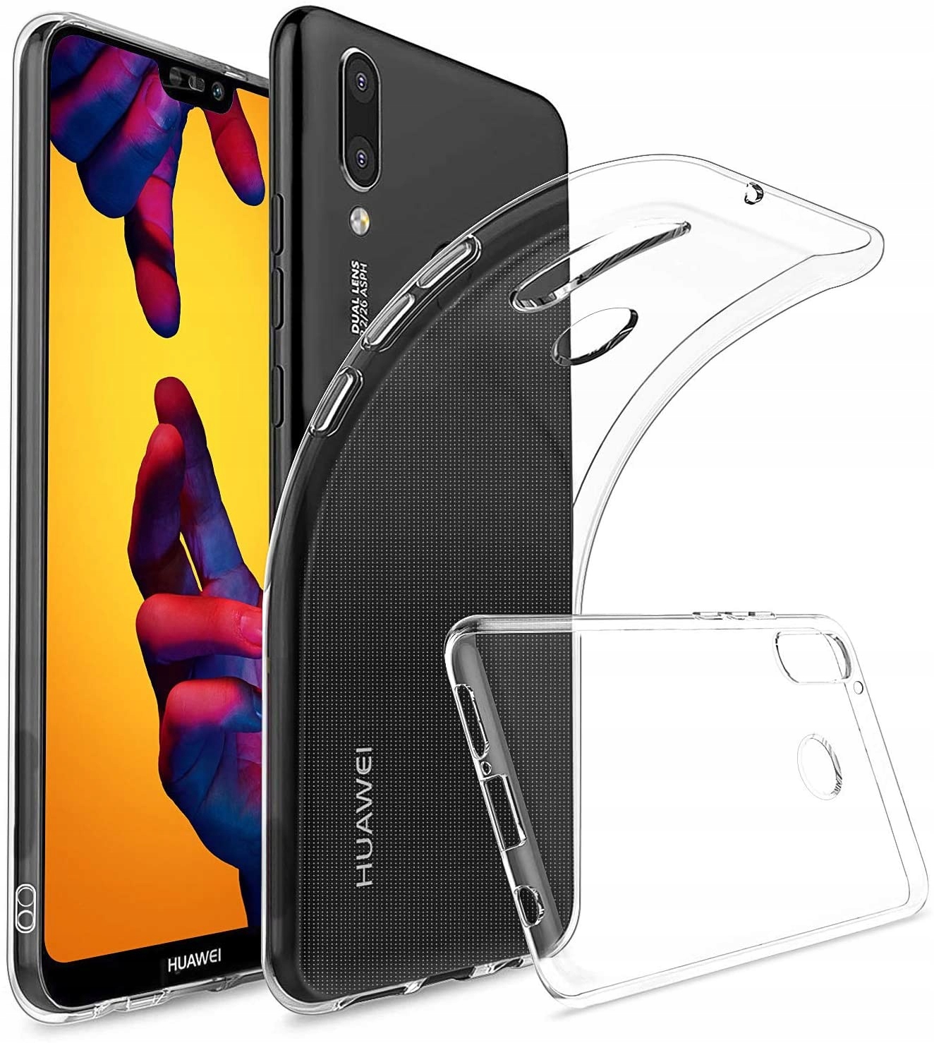 Schutzhülle Für Huawei P20 Lite Ultra Slim, Klarer Rückseite + Glas