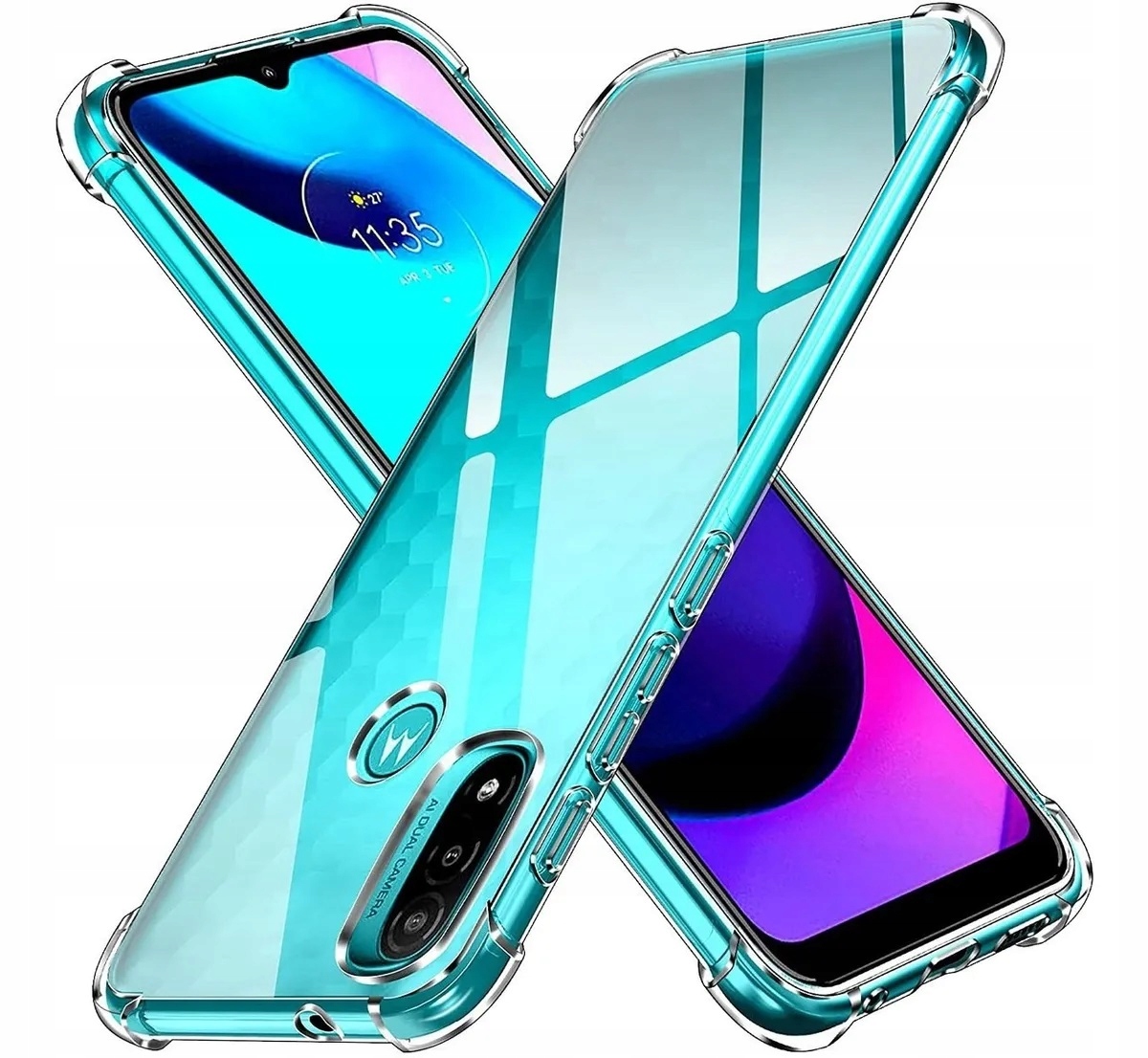 Schutzhülle Für Motorola Moto E30/e40/e20s, Stoßfest, Transparent + Glas