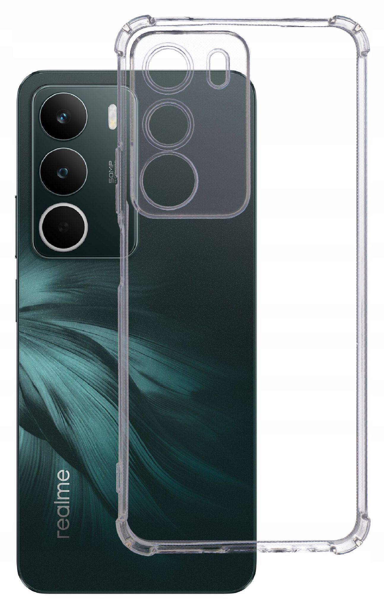 Schutzhülle Für Realme C71, Stoßfest, Farblos, Inklusive Glas H9