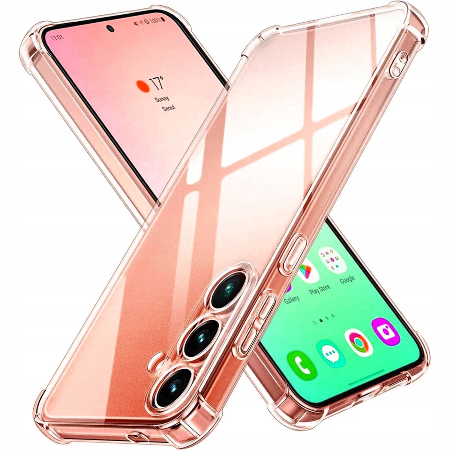 Schutzhülle Für Samsung Galaxy S23 Fe Plecki Slim Anti-shock Transparente Hülle + Glas