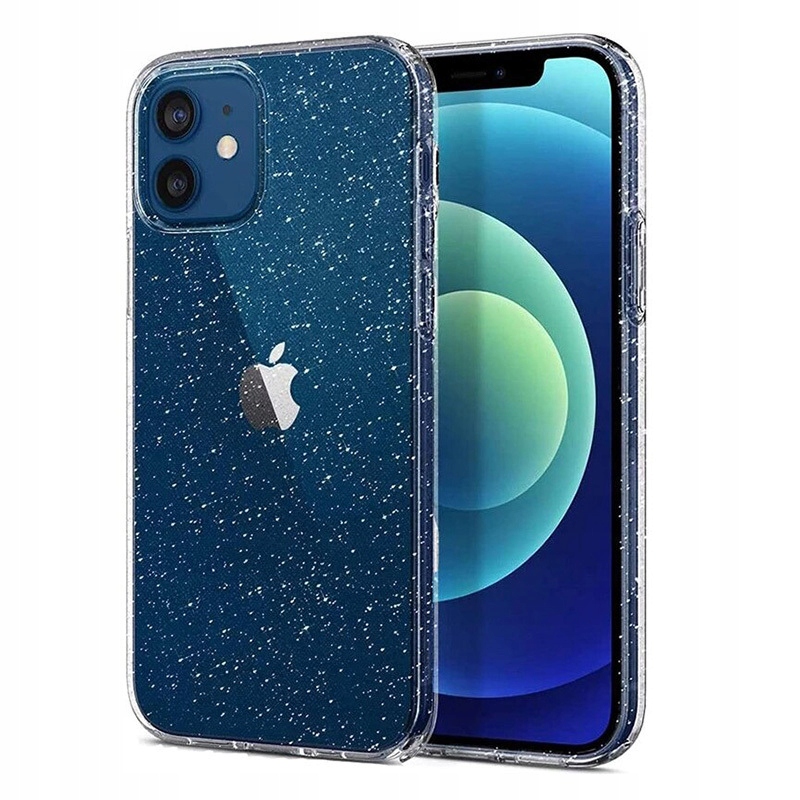 Hülle Für Iphone 14 Plus Shine, Gepanzert, Magsafe, Farbloser Glitzer + Glas