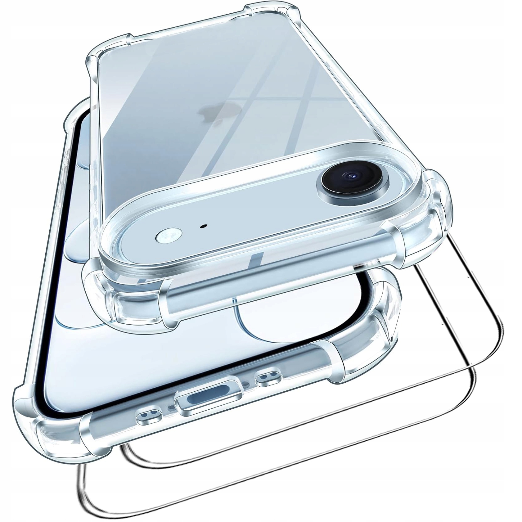 Armor Schutzhülle Für Apple Iphone 17 Air Anti Shock Transparente Hülle + 2x Glas 9h