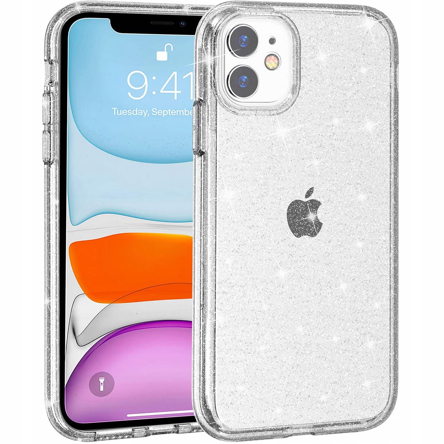 Schutzhülle Für Iphone 11 Glitzernde Schutzhülle + Glas