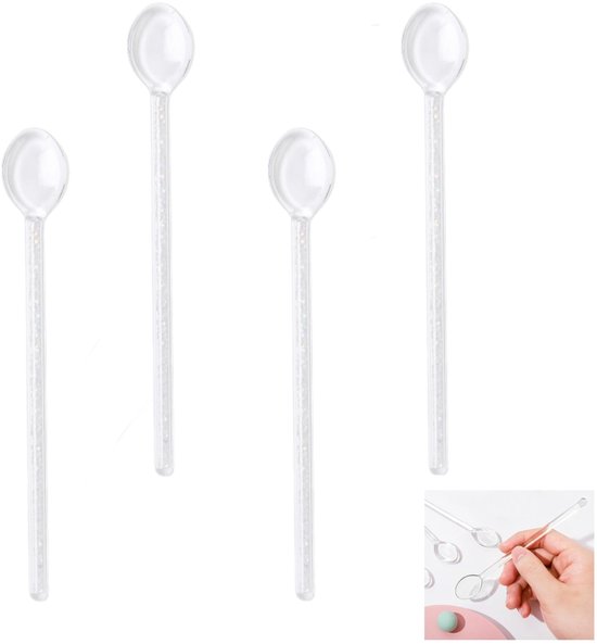 6 Teilig Löffel Transparenter Glaslöffel Schöner Löffel Mit Langem Griff Glasrührstab Rührstab 16 Cm Für Eiscreme, Desserts, Säfte Und Kaffee Für