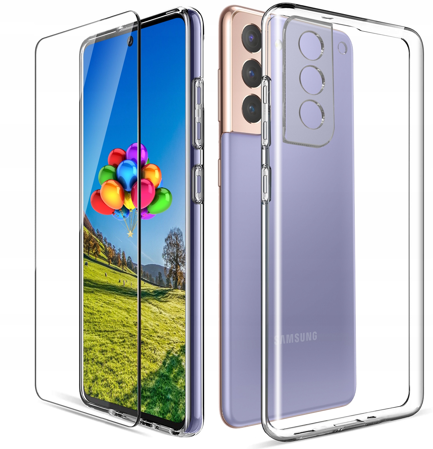 Schutzhülle Für Samsung S22+ Plus Rückseite Ultra Schlank Klar + Glas