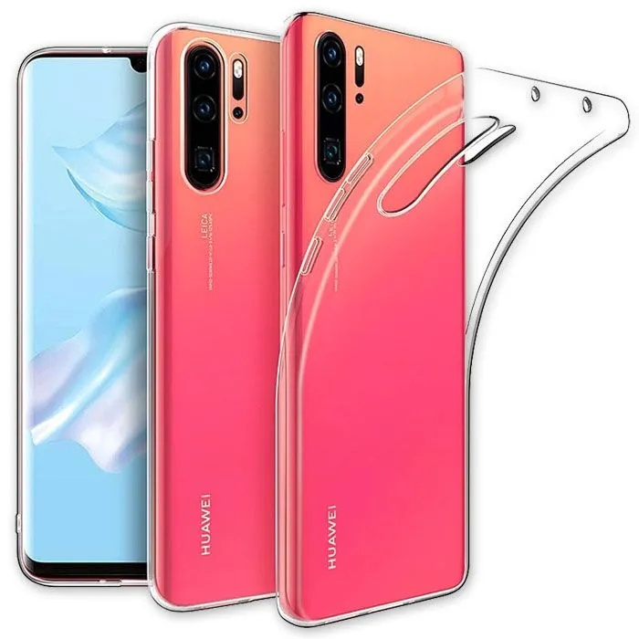 Schlanke Hülle Für Huawei P30 Pro, Transparente Rückseite + Glas