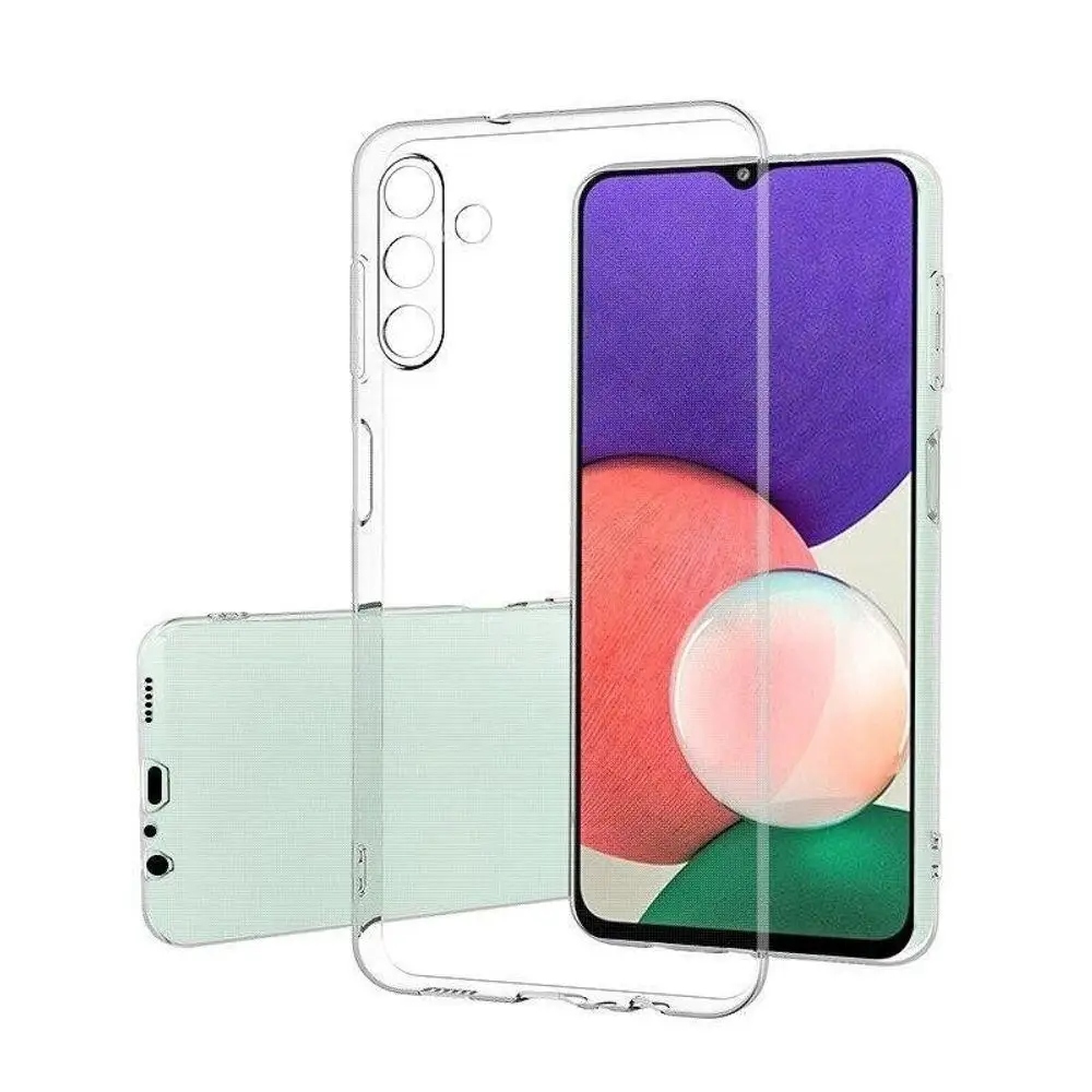 Schlanke Hülle Mit Transparenter Rückseite Für Samsung Galaxy A13 5g A04s + Glas